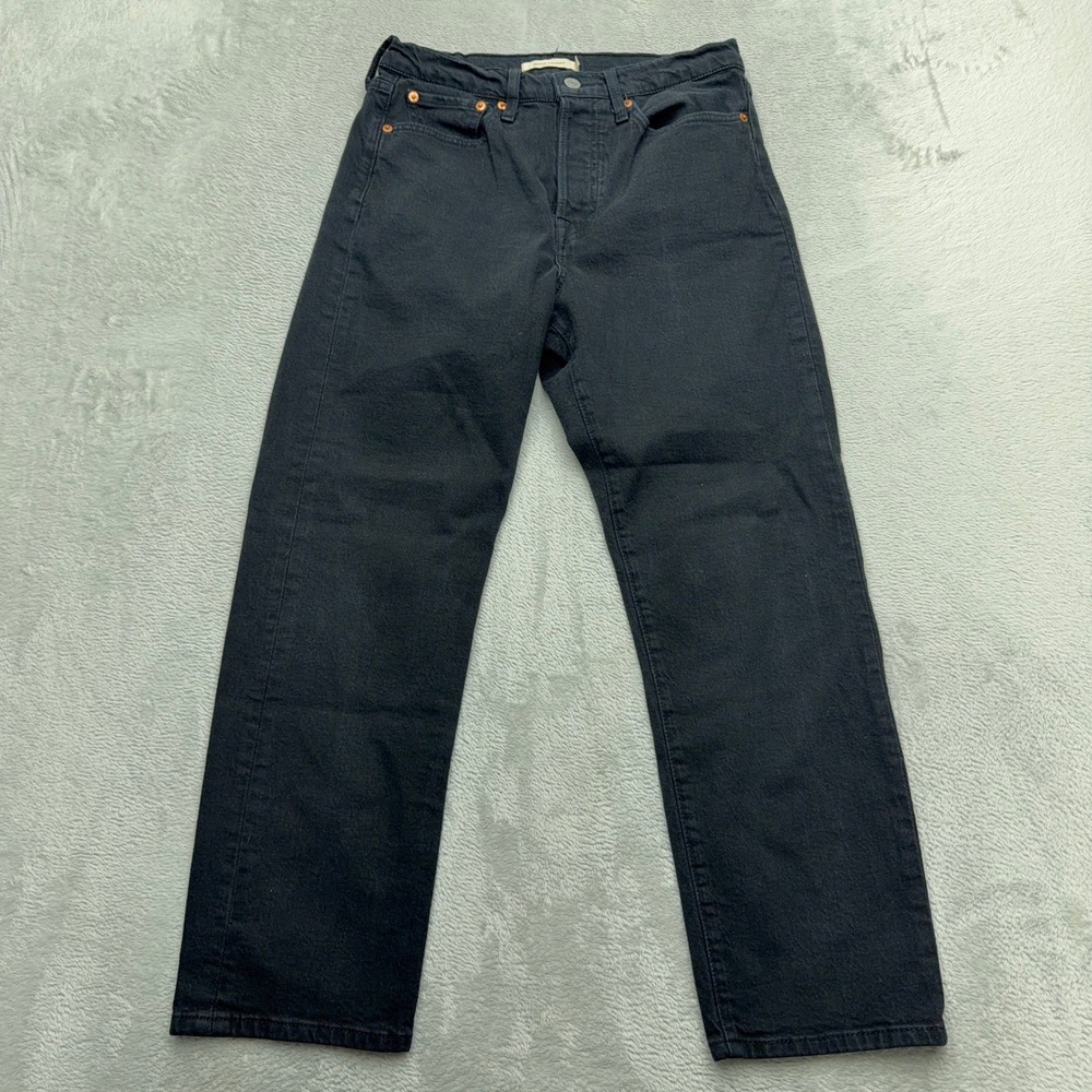 Levi's Jeans Womens 28 Black Wedgie Straight Premium High Rise Denim